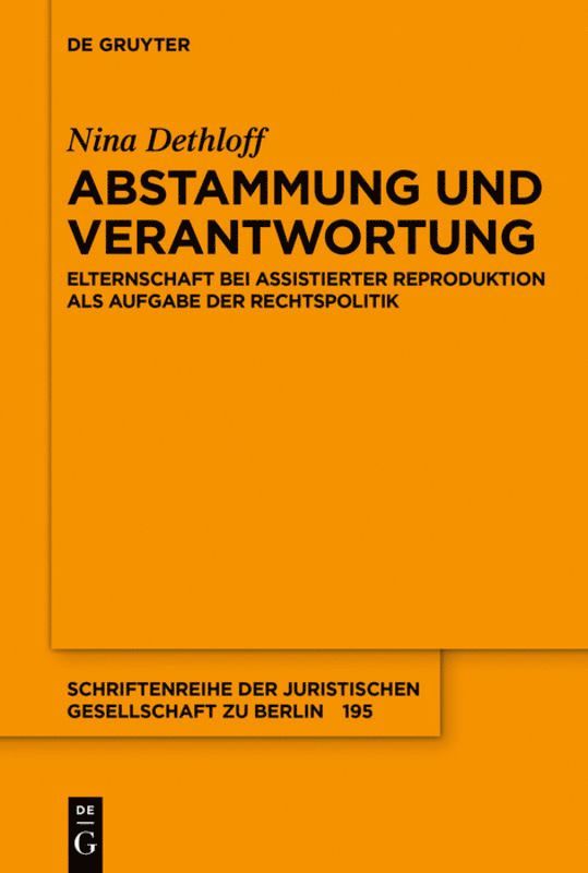 Nina Dethloff - Abstammung und Verantwortung, Häftad