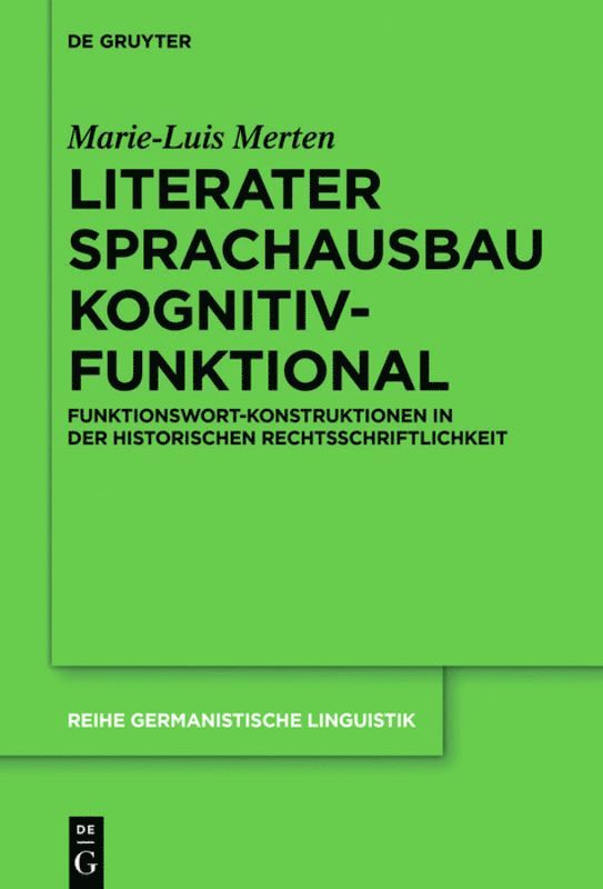 Marie-Luis Merten - Literater Sprachausbau kognitiv-funktional, Inbunden