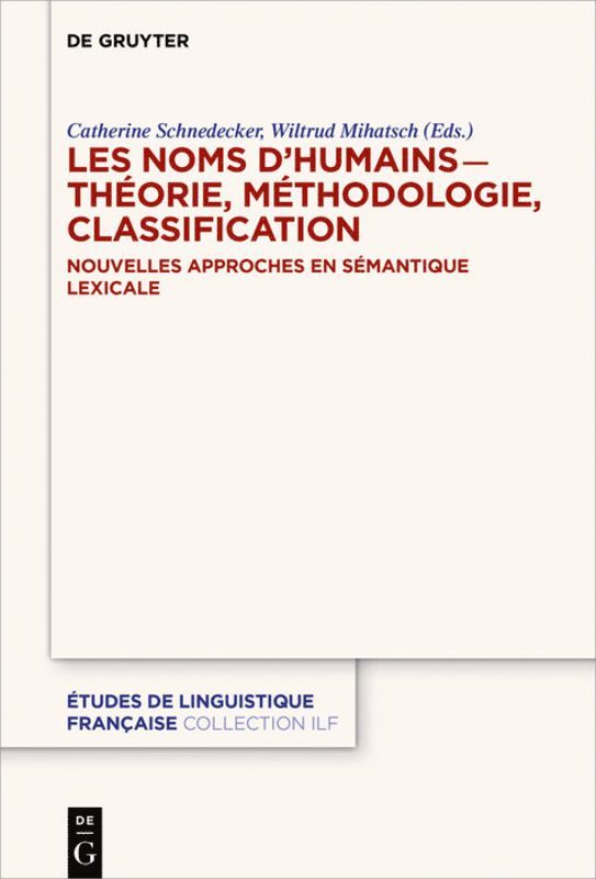 Les noms dhumains  thorie, mthodologie, classification 1