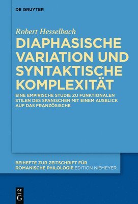 Robert Hesselbach, TBD - Diaphasische Variation und syntaktische Komplexität, Inbunden