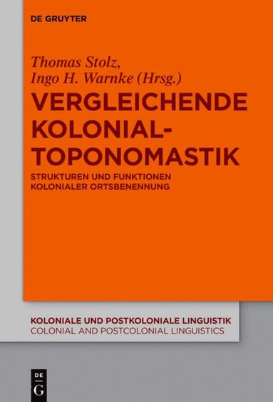 bokomslag Vergleichende Kolonialtoponomastik