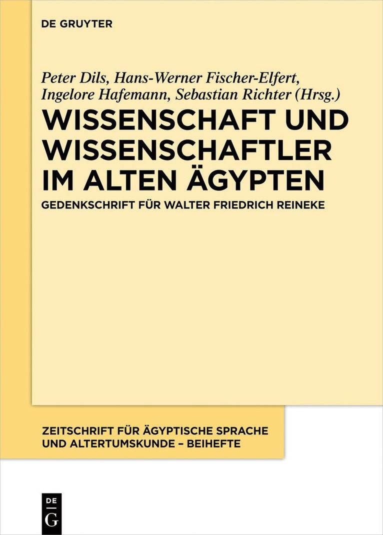 Wissenschaft und Wissenschaftler im Alten gypten 1