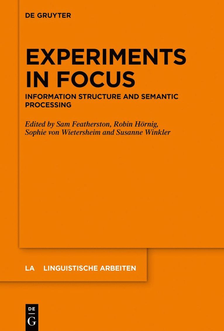 Sam Featherston, Robin Hörnig, Sophie von Wietersheim, Susanne Winkler - Experiments in Focus, Inbunden