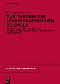 bokomslag Zur Theorie des lexikographischen Beispiels