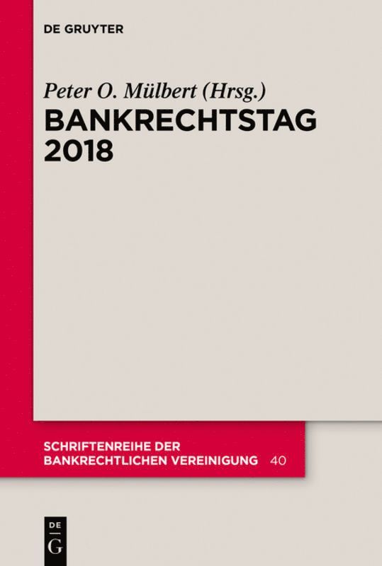 TBD, Peter O. Mülbert - Bankrechtstag 2018, Häftad