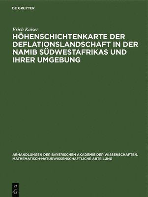 Höhenschichtenkarte Der Deflationslandschaft in Der Namib Südwestafrikas Und Ihrer Umgebung