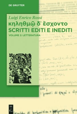    Scritti editi e inediti 1