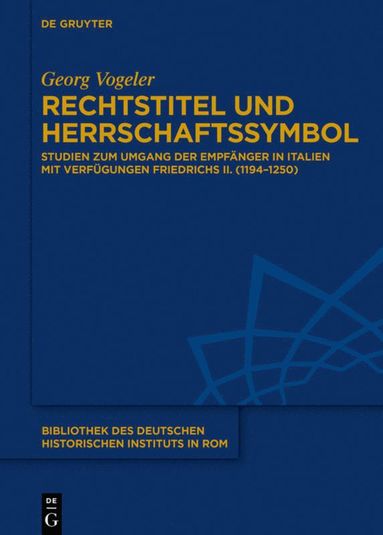 bokomslag Rechtstitel und Herrschaftssymbol