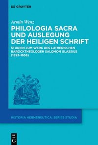 bokomslag Philologia Sacra und Auslegung der Heiligen Schrift