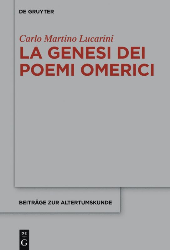 genesi dei poemi omerici