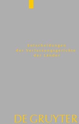 bokomslag Entscheidungen der Verfassungsgerichte der Länder (LVerfGE), Band 29, Baden-Württemberg, Berlin, Brandenburg, Hamburg, Hessen, Saarland, Sachsen, Schleswig-Holstein, Thüringen