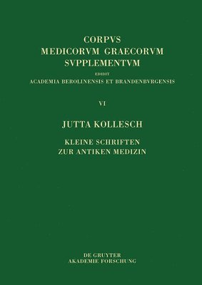 bokomslag Kleine Schriften Zur Antiken Medizin