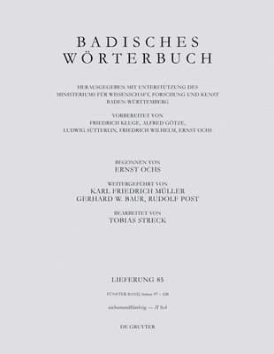Tobias Streck - Badisches Wörterbuch, Band V/Lieferung 85, Häftad