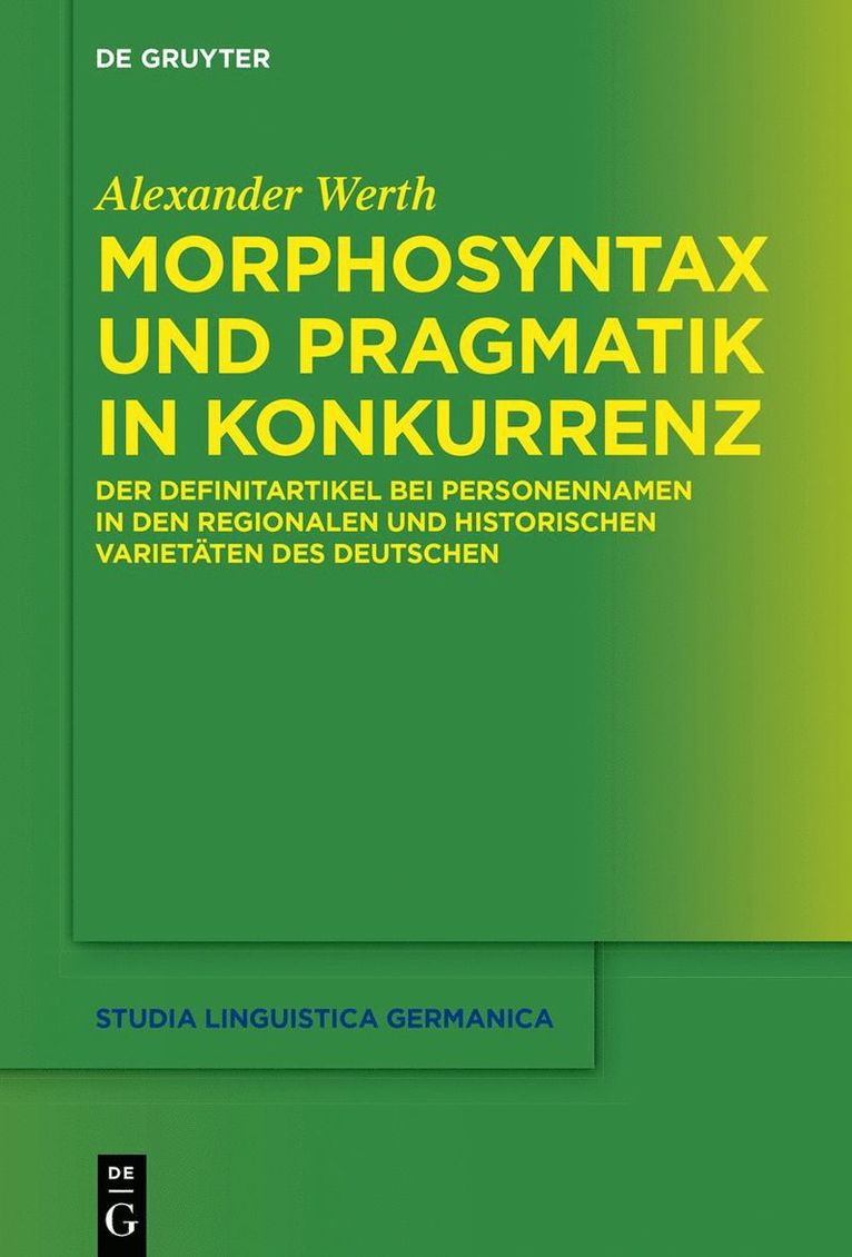 Morphosyntax und Pragmatik in Konkurrenz 1