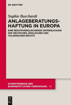 bokomslag Anlageberatungshaftung in Europa