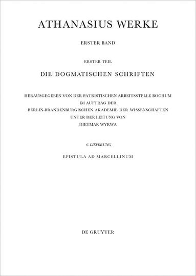 bokomslag Epistula ad Marcellinum