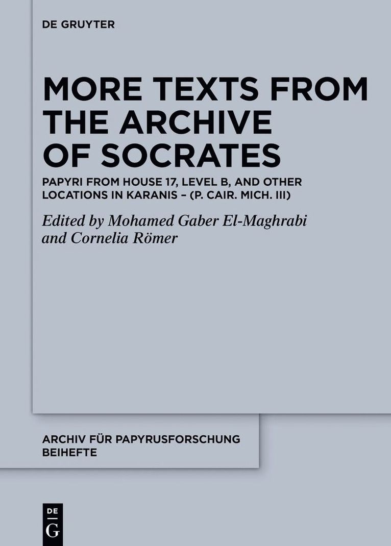 More Texts from the Archive of Socrates 1