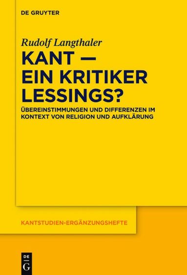 bokomslag Kant - ein Kritiker Lessings?
