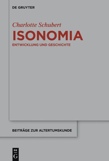 Charlotte Schubert - Isonomia, Inbunden