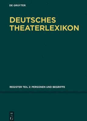 Degruyter - Personen und Begriffe, Inbunden