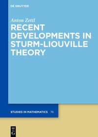 bokomslag Recent Developments in Sturm-Liouville Theory