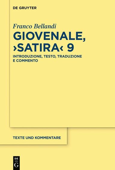 bokomslag Giovenale, ?Satira? 9
