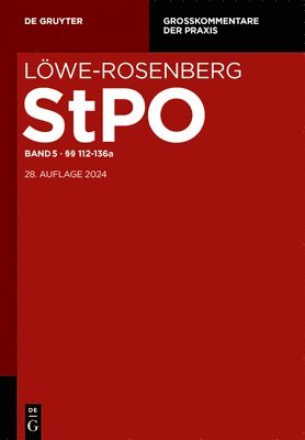 bokomslag Löwe-Rosenberg. Die Strafprozeßordnung und das Gerichtsverfassungsgesetz  §§ 112-136a