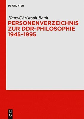 bokomslag Personenverzeichnis zur DDR-Philosophie 19451995