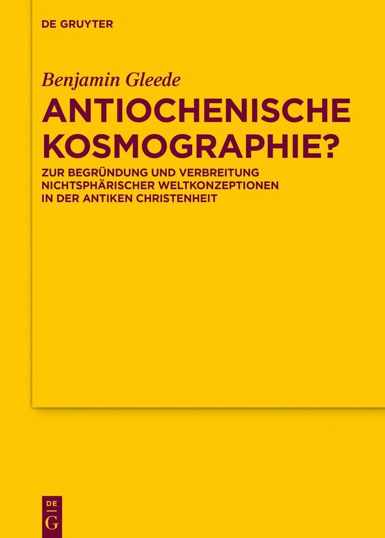 Antiochenische Kosmographie? 1