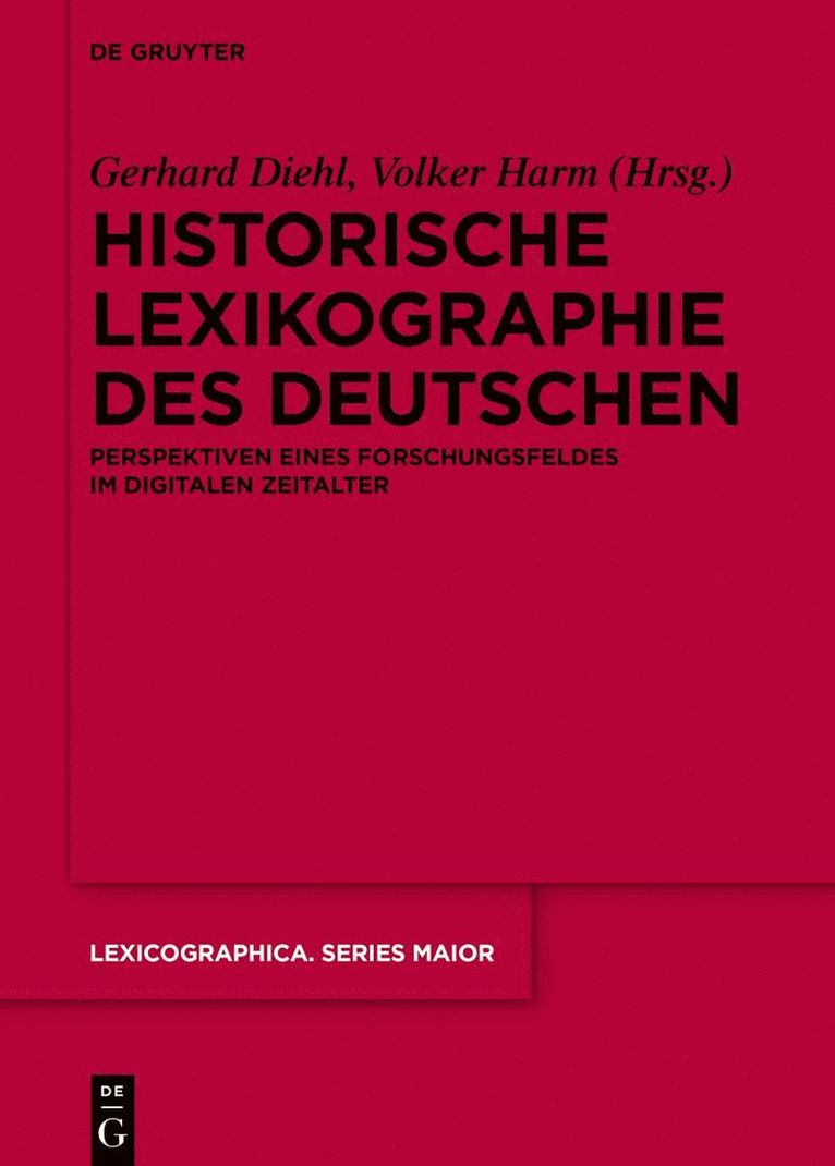 Historische Lexikographie des Deutschen 1