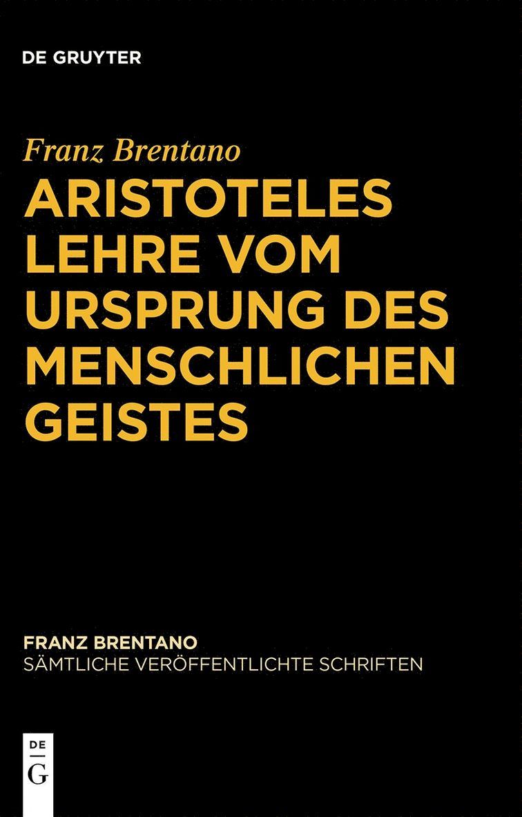 Aristoteles Lehre vom Ursprung des menschlichen Geistes 1