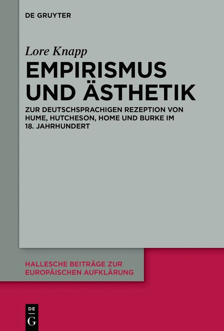 Lore Knapp - Empirismus und Ästhetik, Inbunden