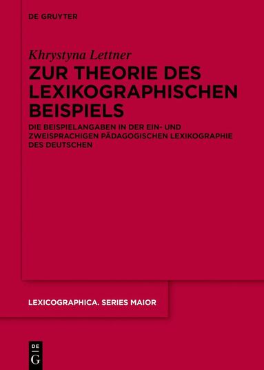 Khrystyna Lettner - Zur Theorie des lexikographischen Beispiels, Häftad