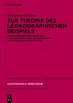 bokomslag Zur Theorie des lexikographischen Beispiels