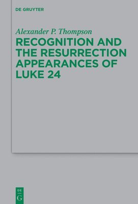 bokomslag Recognition and the Resurrection Appearances of Luke 24