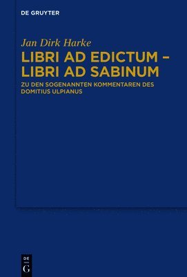 bokomslag Libri ad edictum  libri ad Sabinum