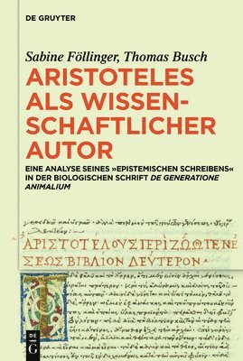 bokomslag Aristoteles als wissenschaftlicher Autor