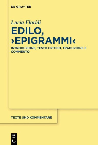 Lucia Floridi - Edilo, ›Epigrammi‹, Häftad