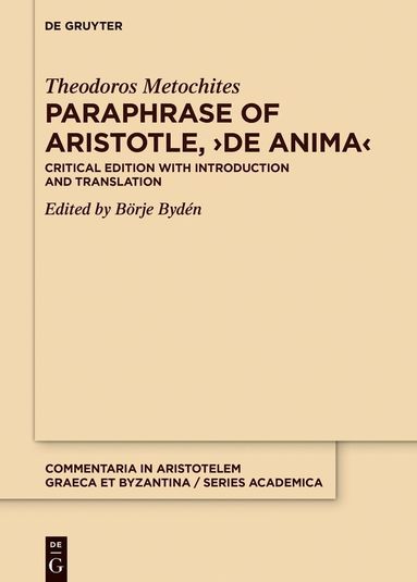 bokomslag Paraphrase of Aristotle, ?De anima?