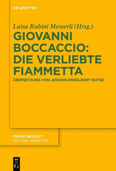 bokomslag Giovanni Boccaccio: Die verliebte Fiammetta