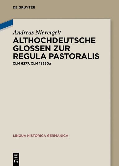 bokomslag Althochdeutsche Glossen zur Regula pastoralis