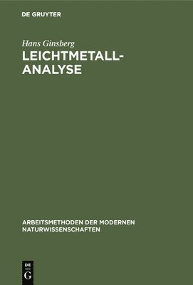 Hans Ginsberg - Leichtmetallanalyse, Inbunden