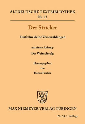 Der Stricker, Hanns Der Stricker Fischer, Der Stricker, Hanns Fischer - Fünfzehn kleine Verserzählungen, Häftad