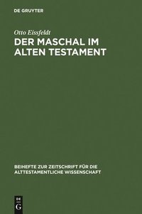 bokomslag Der Maschal Im Alten Testament