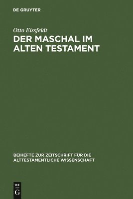 bokomslag Der Maschal Im Alten Testament