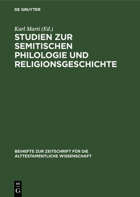 bokomslag Studien Zur Semitischen Philologie Und Religionsgeschichte