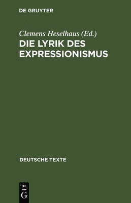 bokomslag Die Lyrik des Expressionismus