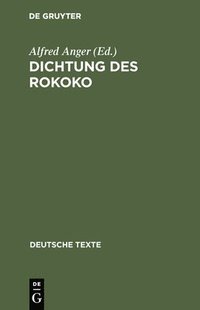 bokomslag Dichtung des Rokoko