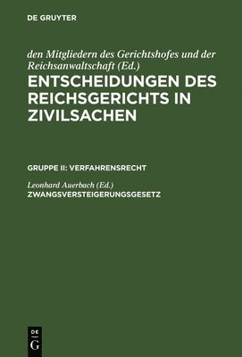 Leonhard Auerbach, Mitgliedern des Gerichtshofes - Zwangsversteigerungsgesetz, Inbunden