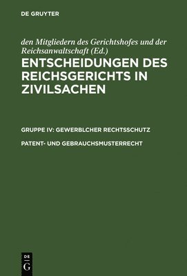 Johannes Eylau, Mitgliedern des Gerichtshofes - Patent- und Gebrauchsmusterrecht, Inbunden